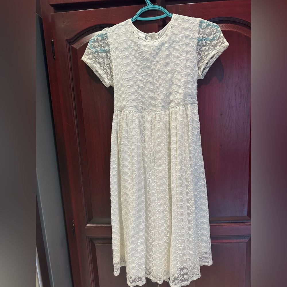 April Cornell Formal White Girls Dress